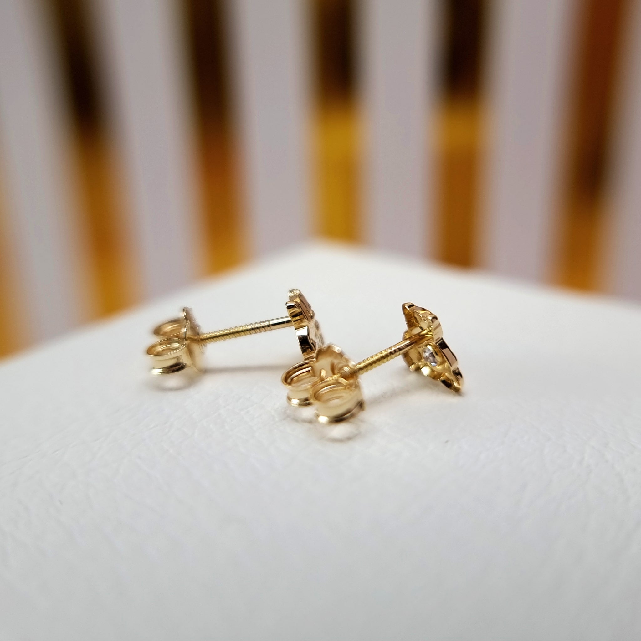 14K Yellow Gold Kid's Stud Earrings - Flower of Florian - Small. youme  offers a range of 14K gold jewelry for babies, kids, girls and women at  attractive prices. Free worldwide shipping.